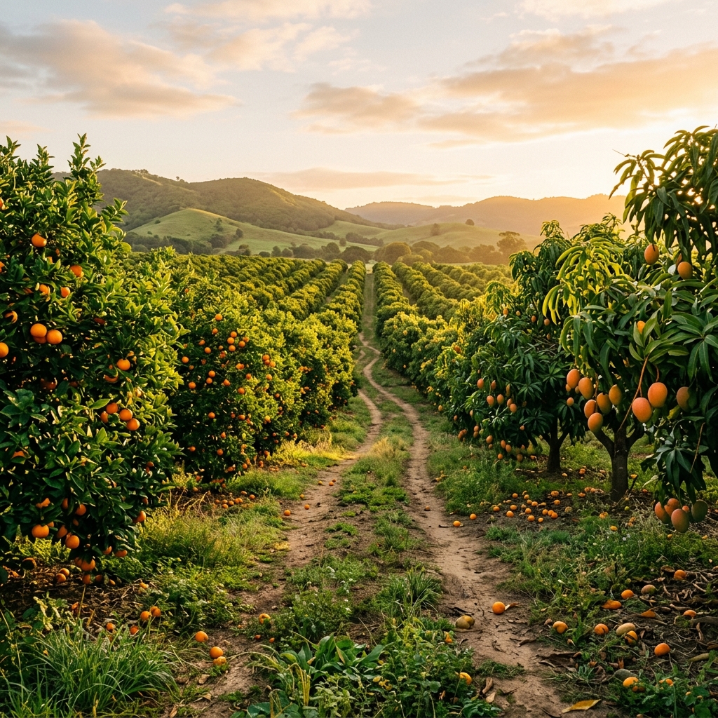 Organic fruit orchard